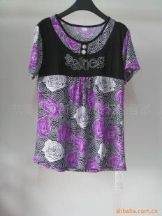 夏季時尚中老年女式寬松T恤 廠家直銷，專為豐滿體型設(shè)計